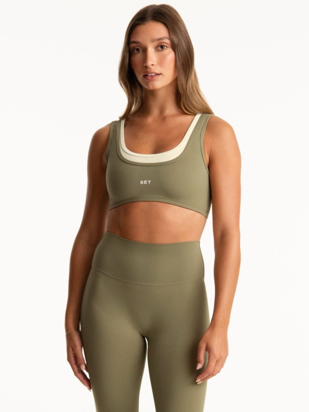 SET Active Airluxe Breathe Leggings XS + Parke Layer Scoop Bra M